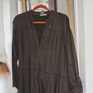 Olive green Anthropologie dress by  Holding Horses